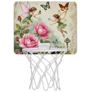 Enchanted Flroral Fairies Garden Mini Basketball Hoop
