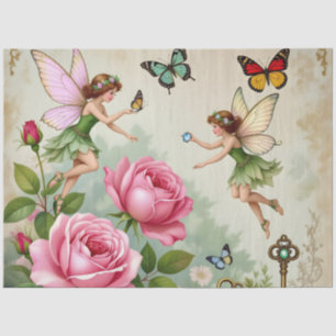 Enchanted Flroral Fairies Garden Tissue Paper