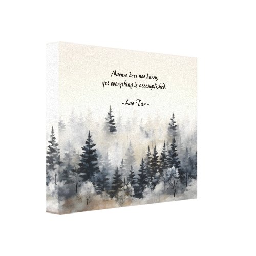 Enchanted Foggy Forest Canvas Print