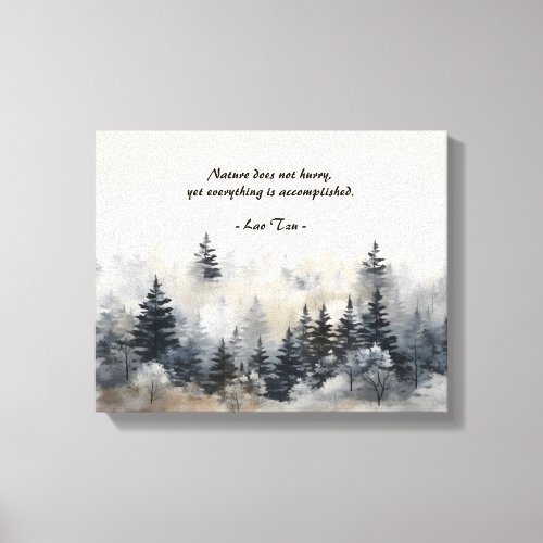 Enchanted Foggy Forest Canvas Print