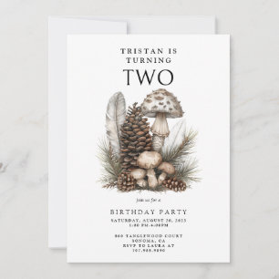 Enchanted Forest 2nd Birthday Party Invitation