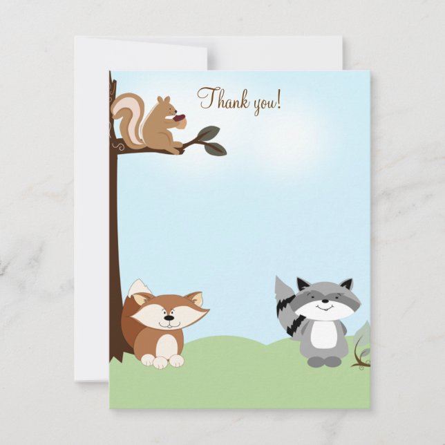 Enchanted Forest 4x5 Flat Thank you note (Front)