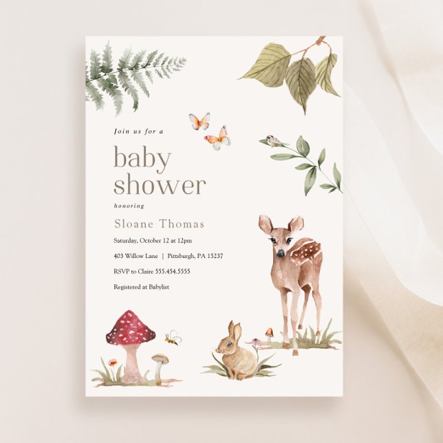 Enchanted Forest Animals Baby Shower  Invitation (Creator Uploaded)