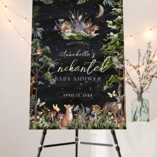 Enchanted Forest Animals Baby Shower Welcome Foam Board