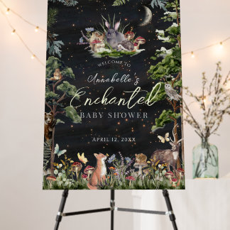 Enchanted Forest Animals Baby Shower Welcome Foam Board
