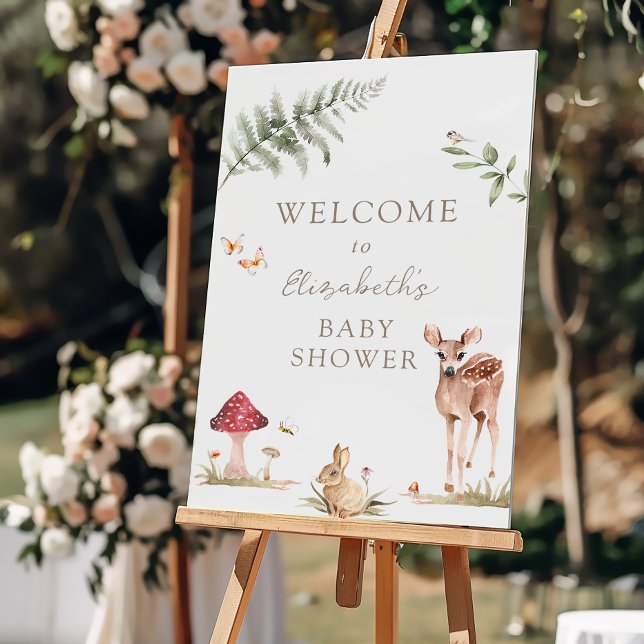 Enchanted Forest Animals Baby Shower Welcome Foam Board (Creator Uploaded)
