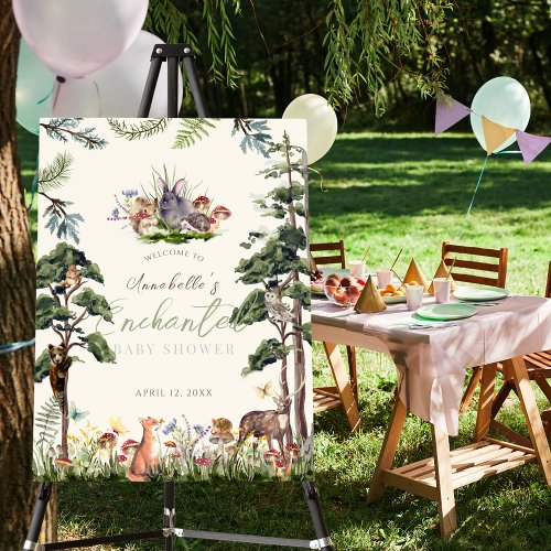 Enchanted Forest Animals Baby Shower Welcome Foam Board