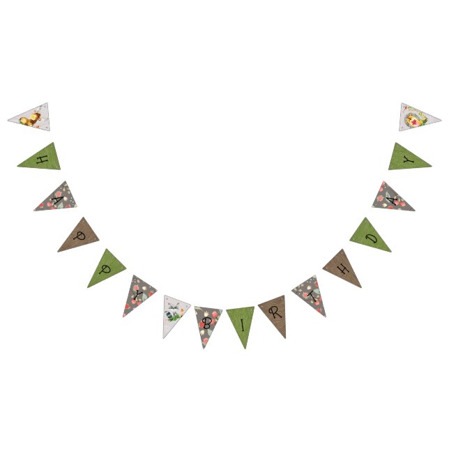 Enchanted Forest Animals Personalized Birthday Bunting Flags (All)
