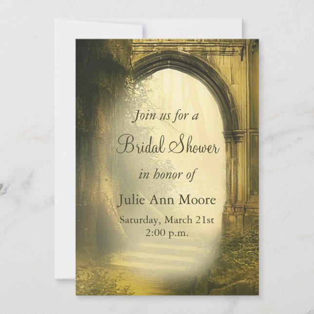 Enchanted Forest Arch Bridal Shower Invitation (Front)