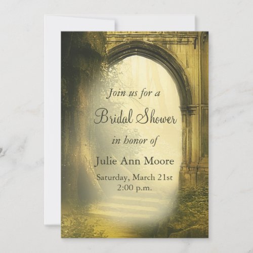 Enchanted Forest Arch Bridal Shower Personalized Invites