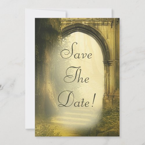 Enchanted Forest Arch Save The Date Invitation