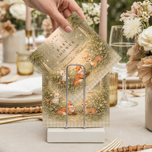 Enchanted Forest Baby Animals Baby Shower Napkins (Creator Uploaded)
