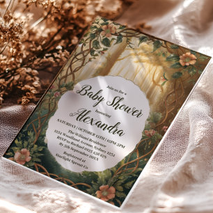 Enchanted Forest  Baby Shower Acrylic Invitations