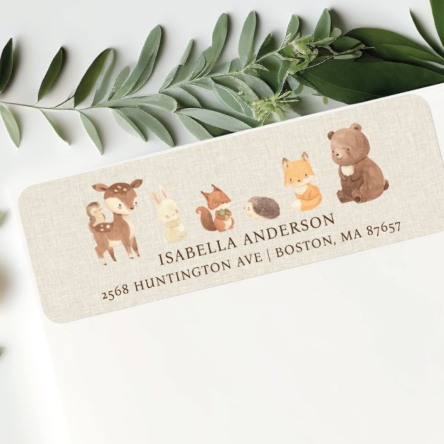 Enchanted Forest Baby Shower Address Label (Creator Uploaded)