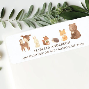 Enchanted Forest Baby Shower Address Label