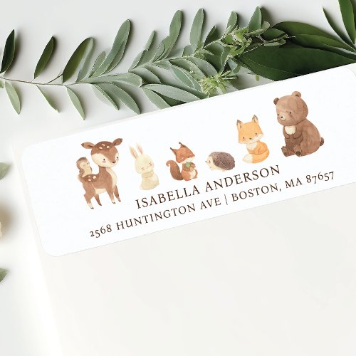 Enchanted Forest Baby Shower Address Label