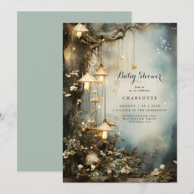 Enchanted Forest Baby Shower Invitation (Front/Back)