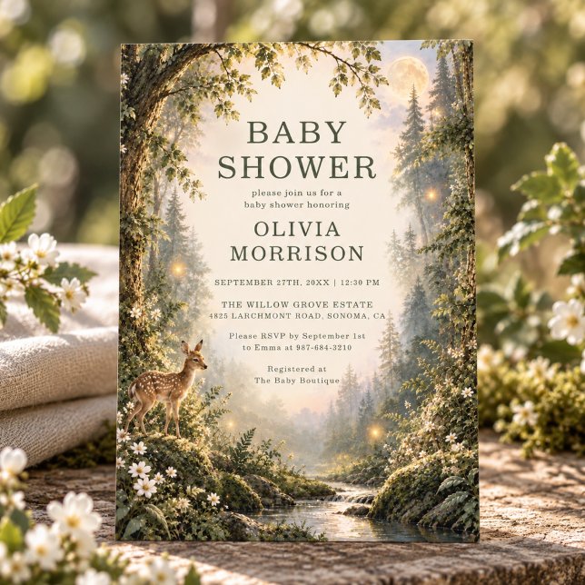Enchanted Forest Baby Shower  Invitation (Creator Uploaded)