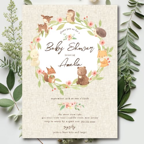 Enchanted Forest Baby Shower  Invitation