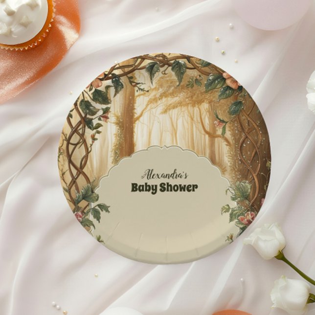 Enchanted Forest  Baby Shower Paper Plates (Creator Uploaded)