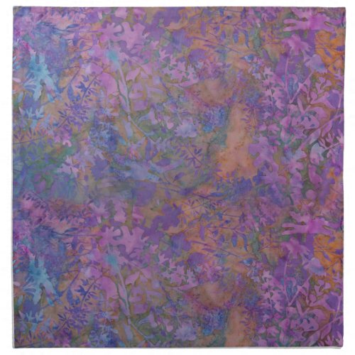 Enchanted Forest Batik Purple Cloth Napkin