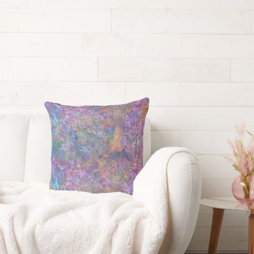 Enchanted Forest Batik Throw Pillow