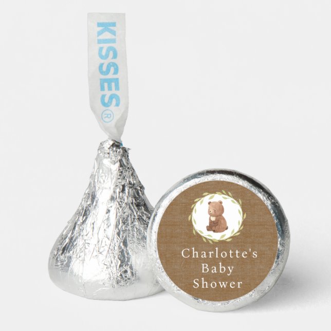 Enchanted Forest Bear Baby Shower Hershey®'s Kisses® (Front)