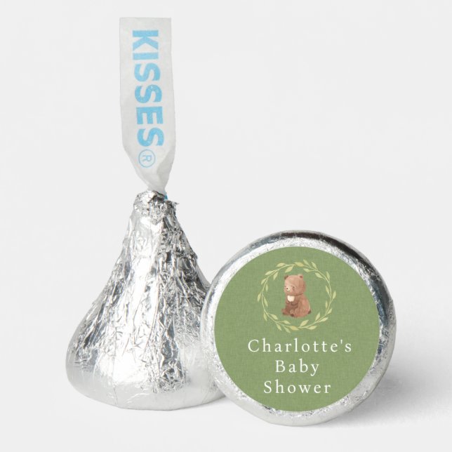 Enchanted Forest Bear Baby Shower Hershey®'s Kisses® (Front)