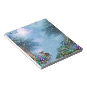Enchanted Forest Bioluminescent Elegance Notepad