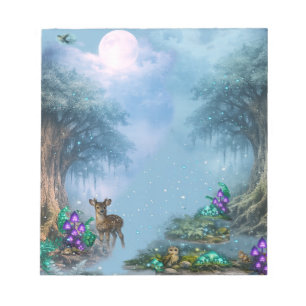 Enchanted Forest Bioluminescent Elegance  Notepad