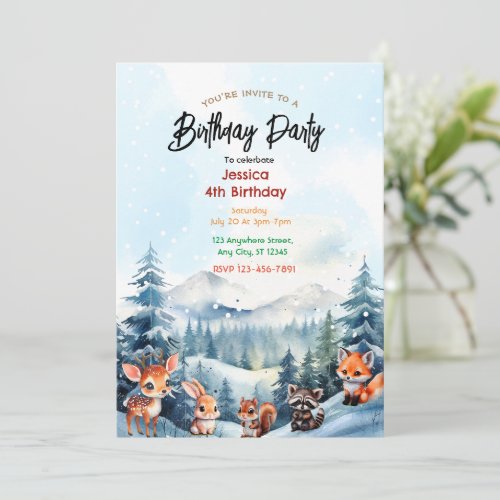 Enchanted Forest Birthday Invitation