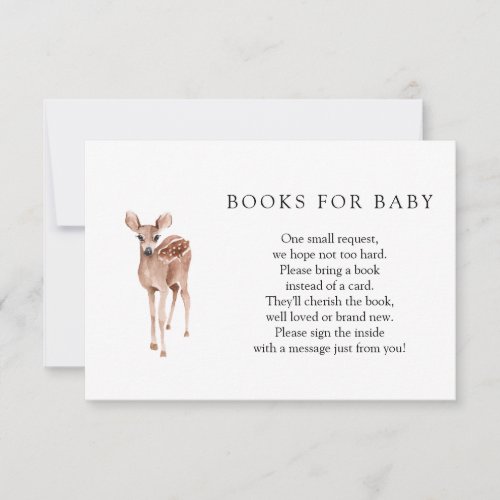 Enchanted Forest Books for Baby Enclosure Card