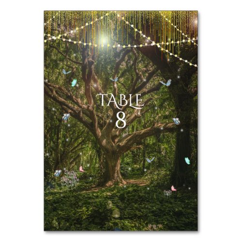 Enchanted Forest Butterflies Pin Flowers Lights Ta Table Number