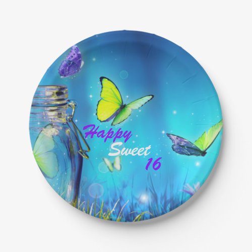 Enchanted Forest Butterfly Party Paper Plates