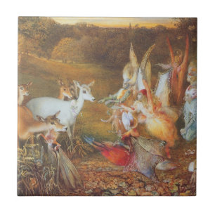 Enchanted Forest by artist John Anster Fitzgerald Ceramic Tile