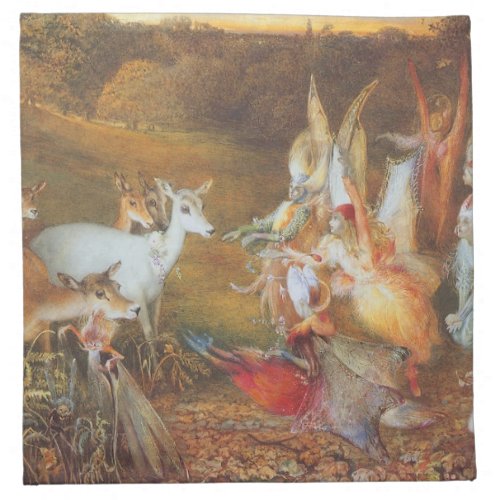 Enchanted Forest by artist John Anster Fitzgerald Cloth Napkin