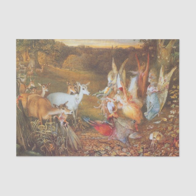 Enchanted Forest by artist John Anster Fitzgerald Tissue Paper (Front)