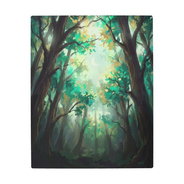 Enchanted Forest Canopy Metal Print (Front)