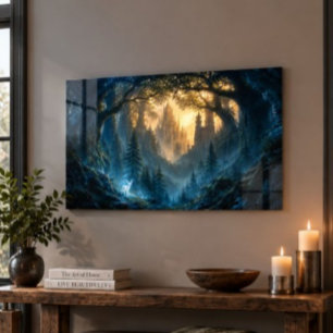 Enchanted Forest Castle Acrylic Wall Art