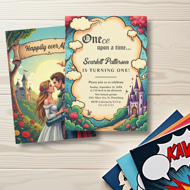 Enchanted Forest Castle Fairytale 1st Birthday Invitation (Creator Uploaded)