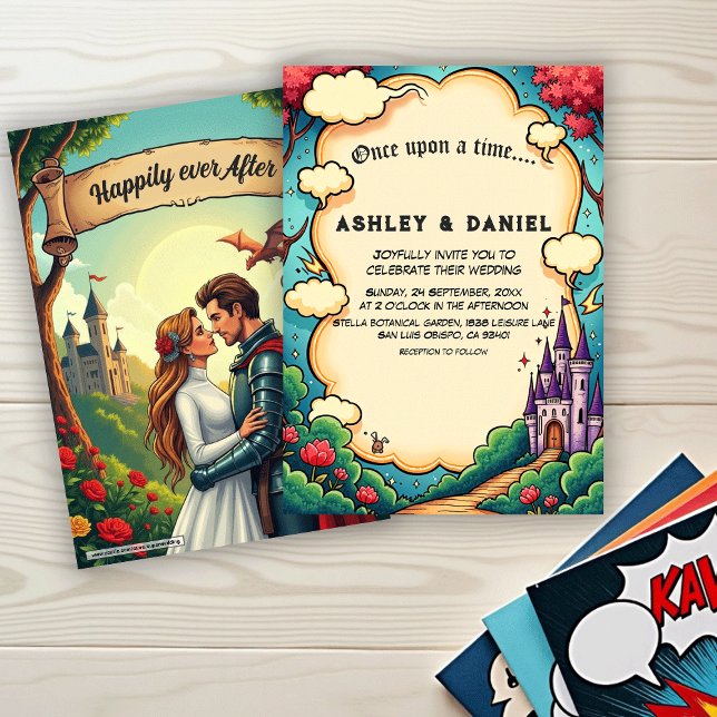 Enchanted Forest Castle Woodland Fairytale Wedding Invitation (Creator Uploaded)