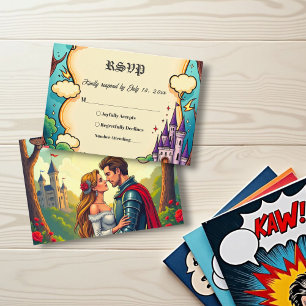 Enchanted Forest Castle Woodland Fairytale Wedding RSVP Card