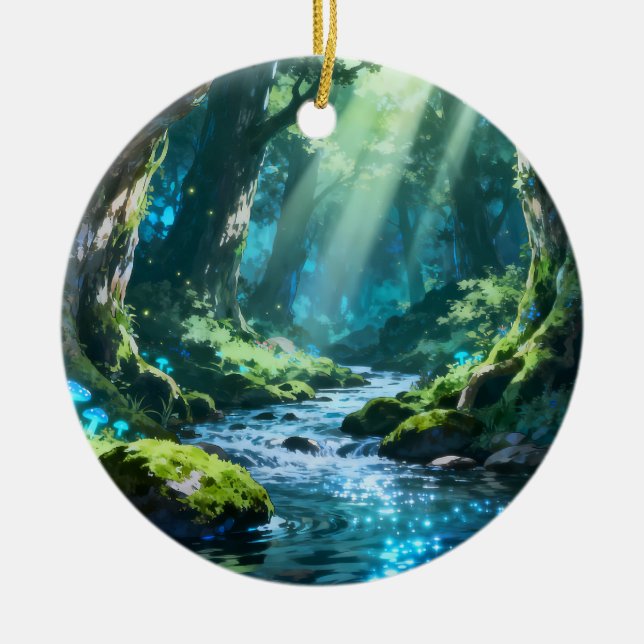 Enchanted Forest Ceramic Ornament (Front)