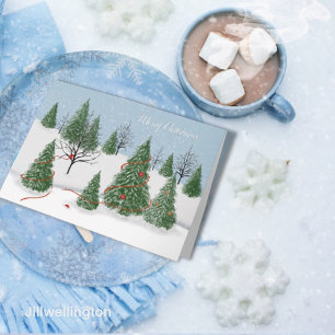 Enchanted Forest Christmas Day Card