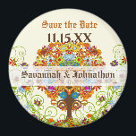 Enchanted Forest Circle of Love Wedding Tree Magnet<br><div class="desc">Medieval Renaissance Whimsical Flower Wildflower Bloom Romantic Tree Save the Date Magnets Tree Wedding Invitations for the Activists Nature Lover - -see more whimsical tree invitations Red Love Tree with Birds 5 x 7 Wedding Invitation With Swirls and Hearts - See More Whimsical Trees by Sandra- Green Swirl Love Tree...</div>