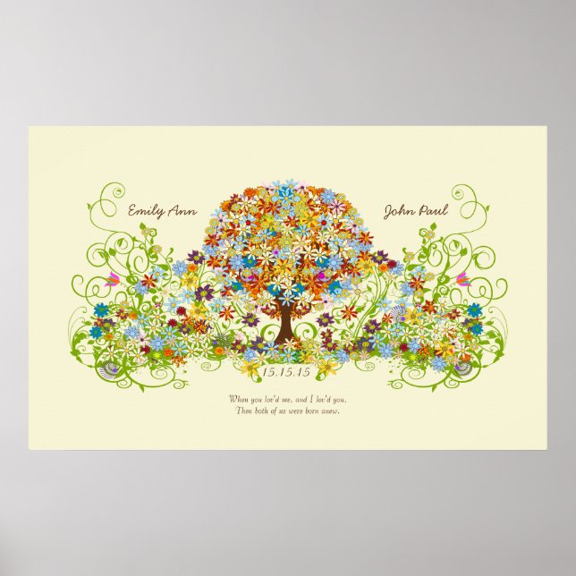 Enchanted Forest Circle of Love Wedding Tree Poster (Front)