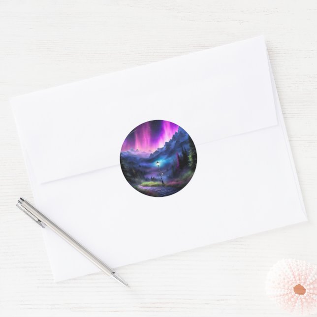 Enchanted Forest Classic Round Sticker (Envelope)