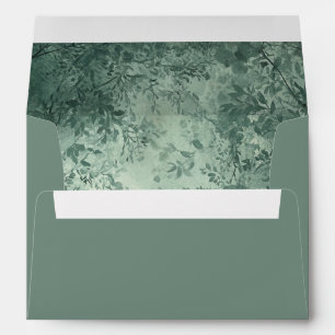 Enchanted Forest Dark Green Envelope