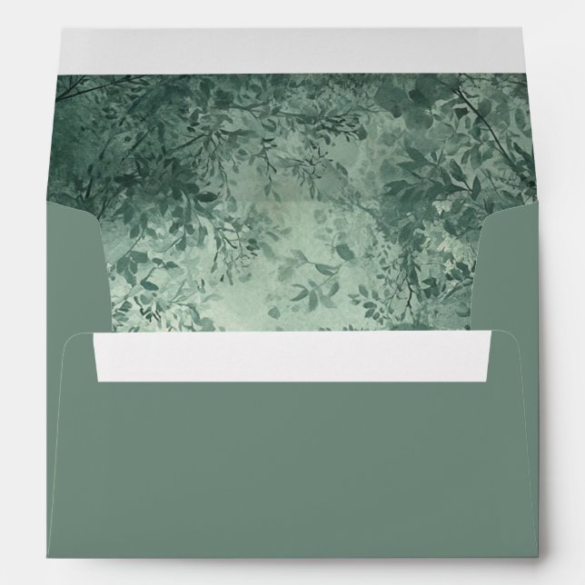 Enchanted Forest Dark Green Envelope (Back (Bottom))