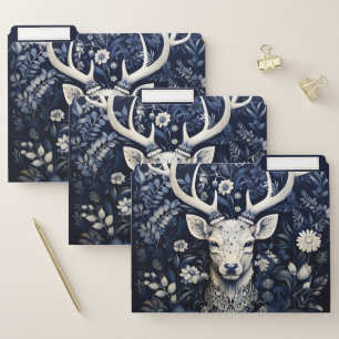 Enchanted Forest Deer Winter Bloom File Folder